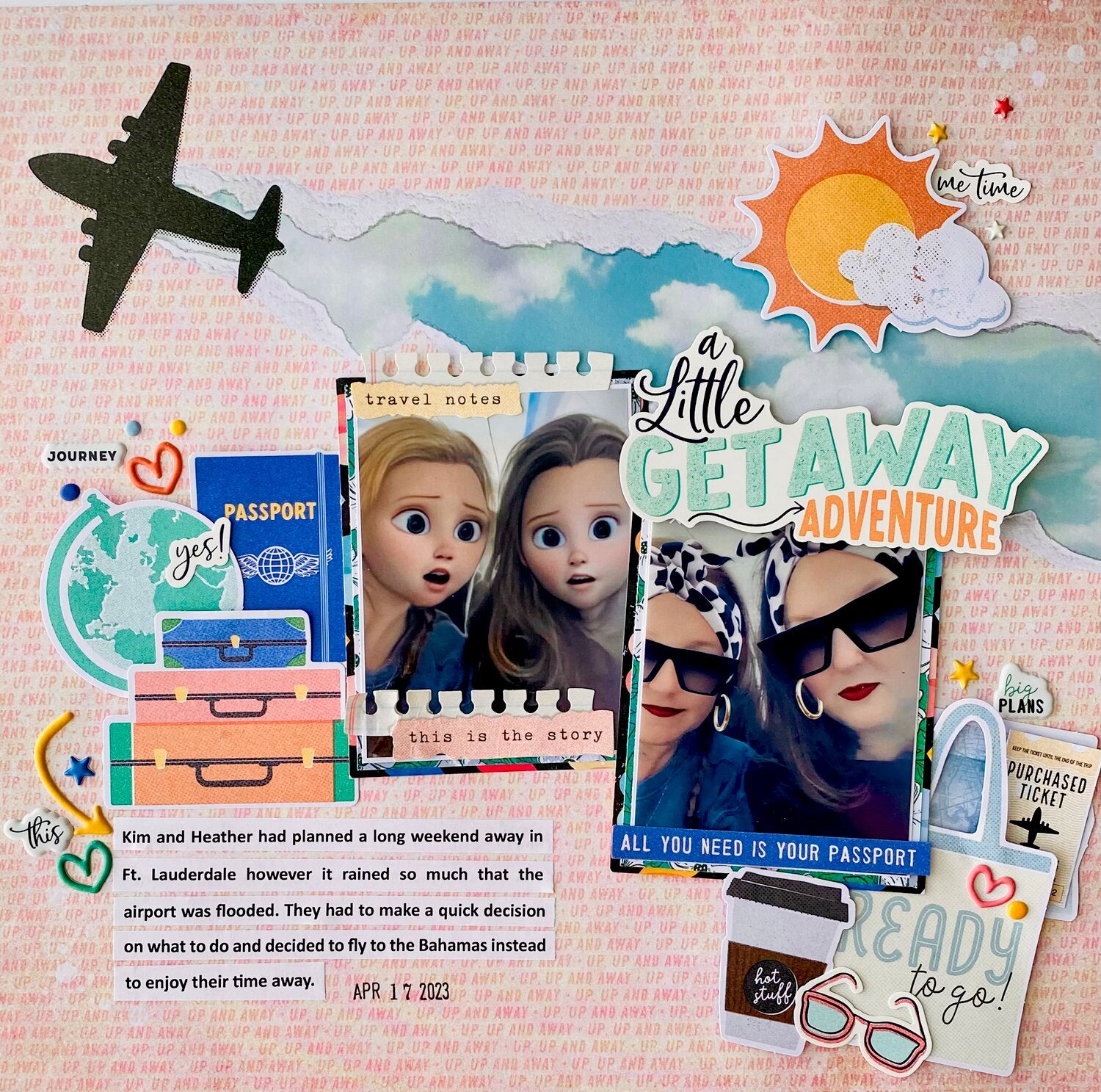 Vicki Boutin Where to Next TAKE OFF 12”X12” Scrapbook Paper