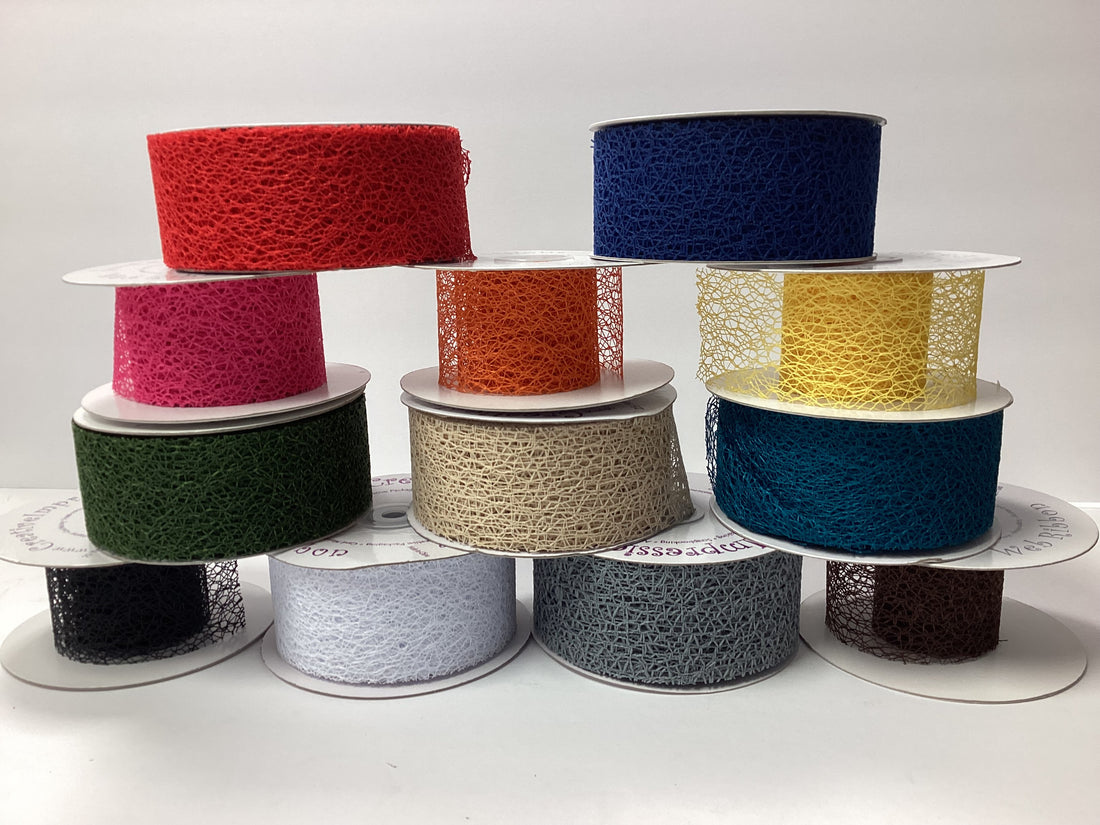 Creative Impressions 2&quot; MESH WEB RIBBON 1 yard yd