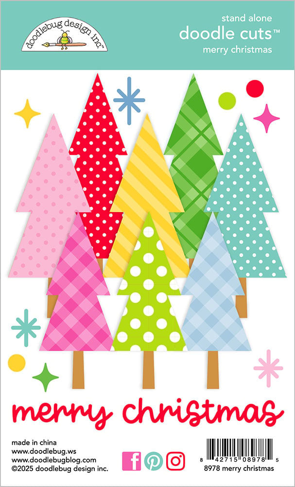 Doodlebug Oh What Fun MERRY CHRISTMAS Doodle Cuts