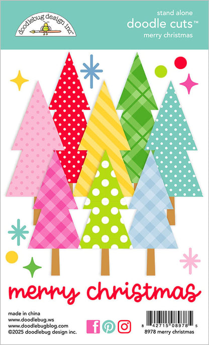 Doodlebug Oh What Fun MERRY CHRISTMAS Doodle Cuts