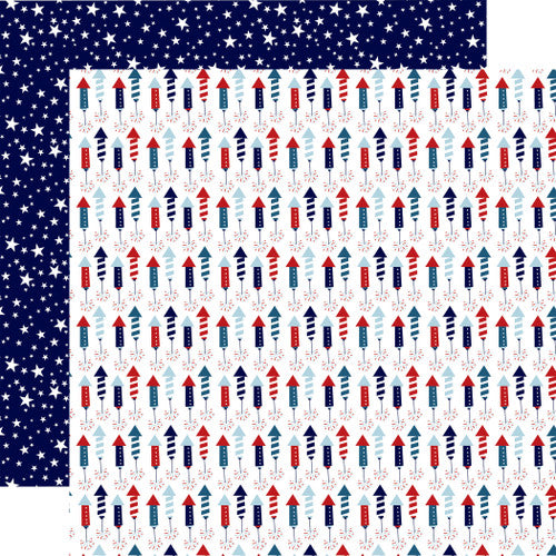 Echo Park STARS AND STRIPES FOREVER 12"x12" Scrapbook Paper