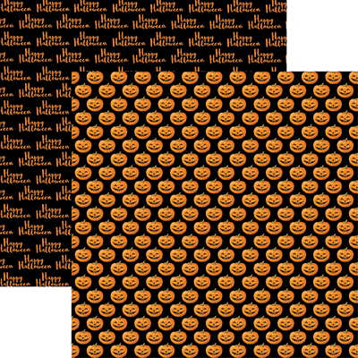 Reminisce Happy Hunting HAPPY PUMPKINS 12"X12" Scrapbook Paper