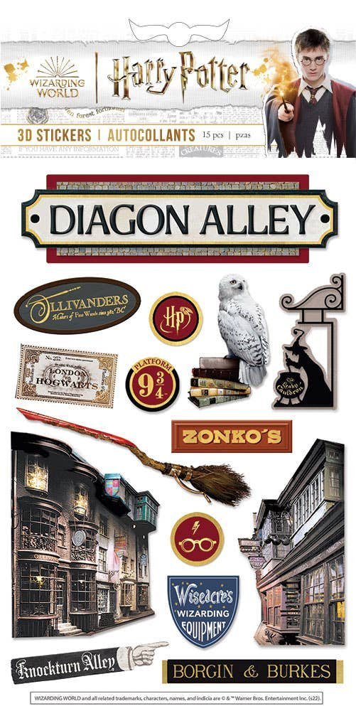 Paper House Wizarding World Harry Potter DIAGON ALLEY 3D Stickers