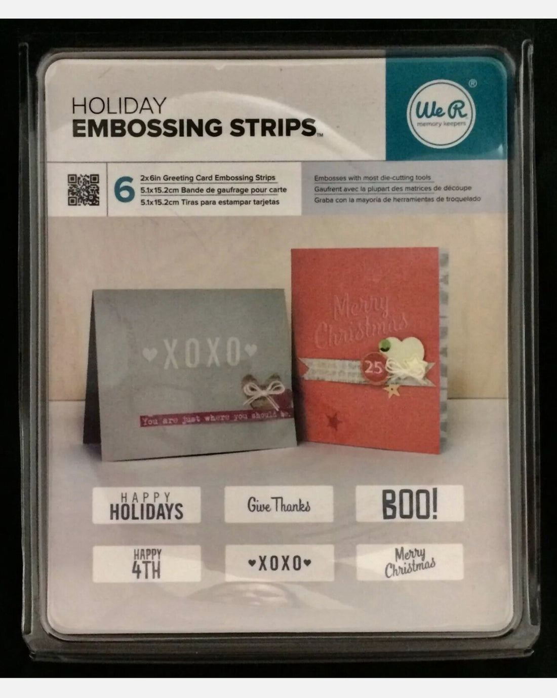 We R HOLIDAY EMBOSSING STRIPS 6 Folders