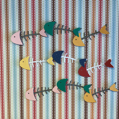 FISH BONES Pet Custom Scrapbook Die Cuts