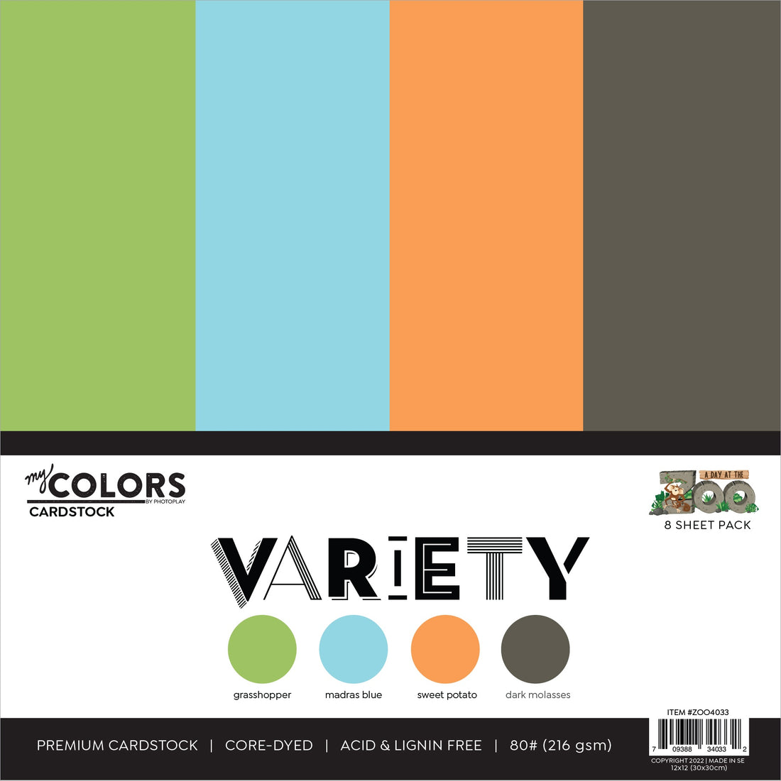 My Colors ZOO VARIETY 80lb Cardstock Pack