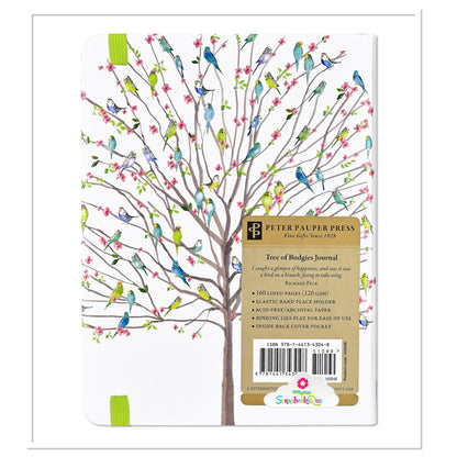 Peter Pauper TREE OF BUDGIES Journal Notebook