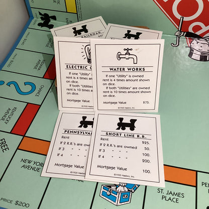 Monopoly Junk Journaling Embellishment PROPERTY Game Pieces Playing Cards