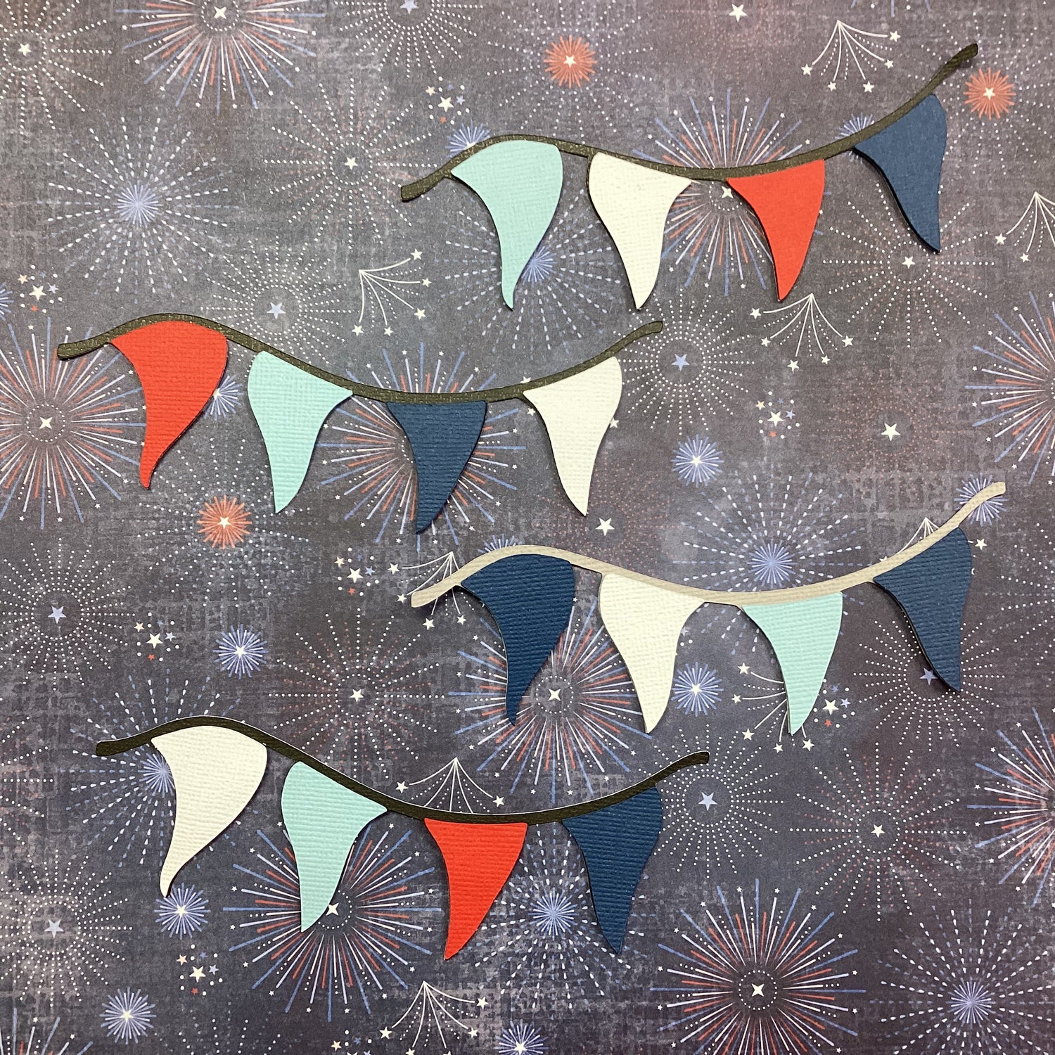 Banner EVERYDAY PENNANT FLAG 3D Scrapbook Die Cut Embellishment