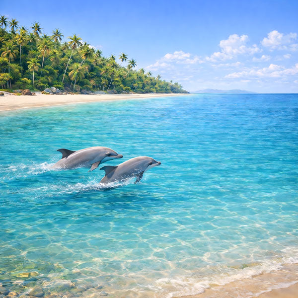 Scrapbook Customs DOLPHIN ENCOUNTER EXCURSION 12"X12" Scrapbook Paper