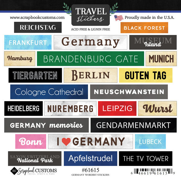 Scrapbooksrus GERMANY SIGHTS 12”X12” Scrapbook Kit