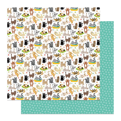 Photoplay Cat Nip CATS HAVE STUFF 12X12 Scrapbook Paper