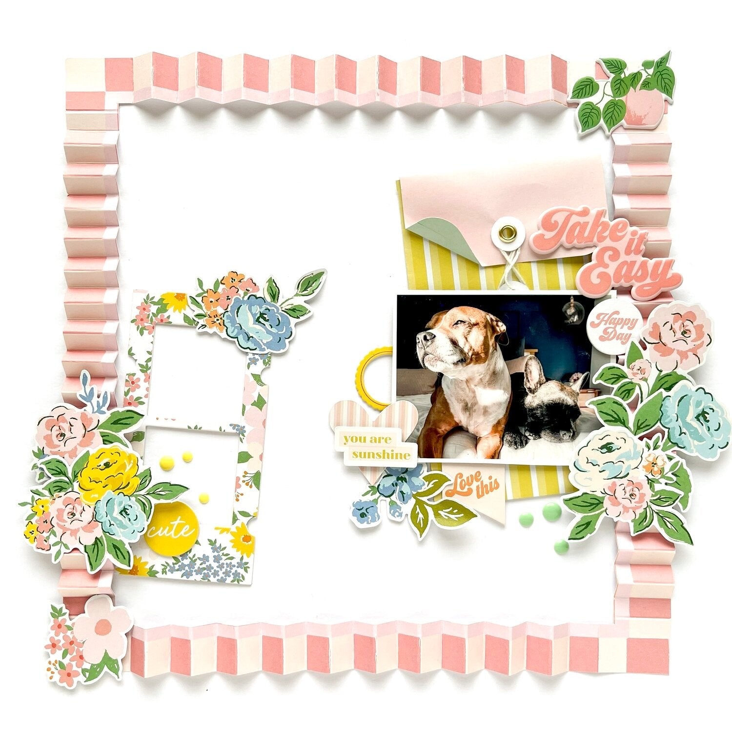 Pinkfresh Studio Flower Market CHIPBOARD FRAMES 26pc