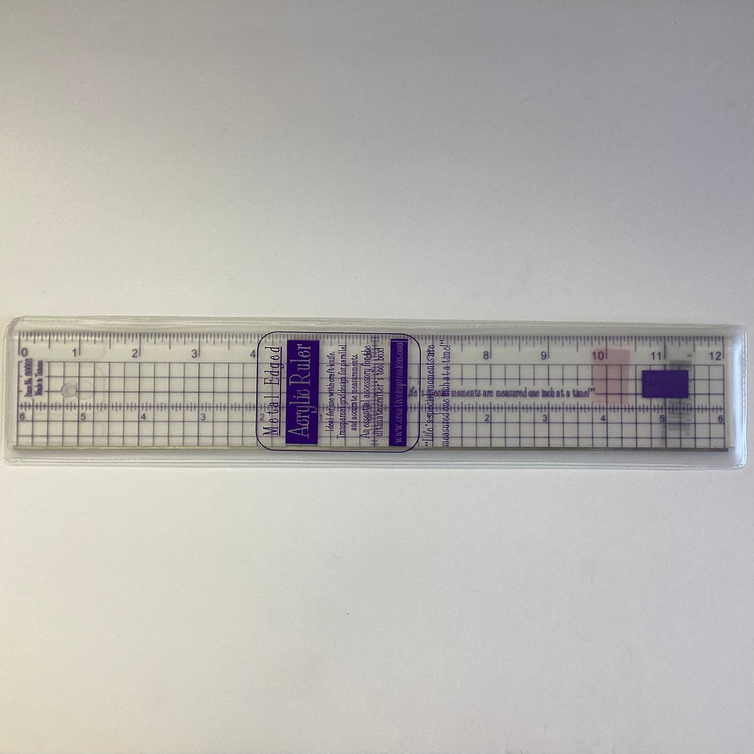 Creative Impressions ACRYLIC RULER Metal Edged