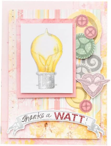 Bo Bunny STEAMPUNK Clear Acrylic Stamps 7pc