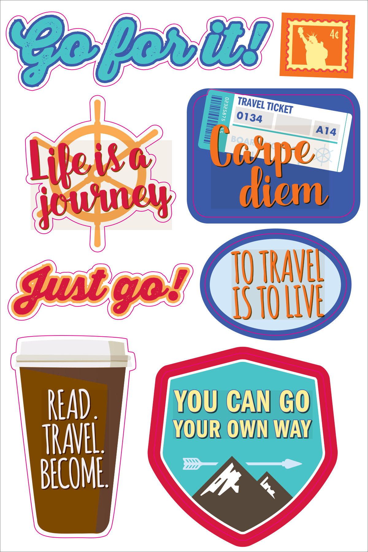 Peter Pauper Planner Stickers TRAVEL Essentials