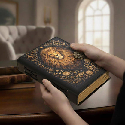 Soft Leather MAJESTIC LION Journal Handmade Vintage Blank A7