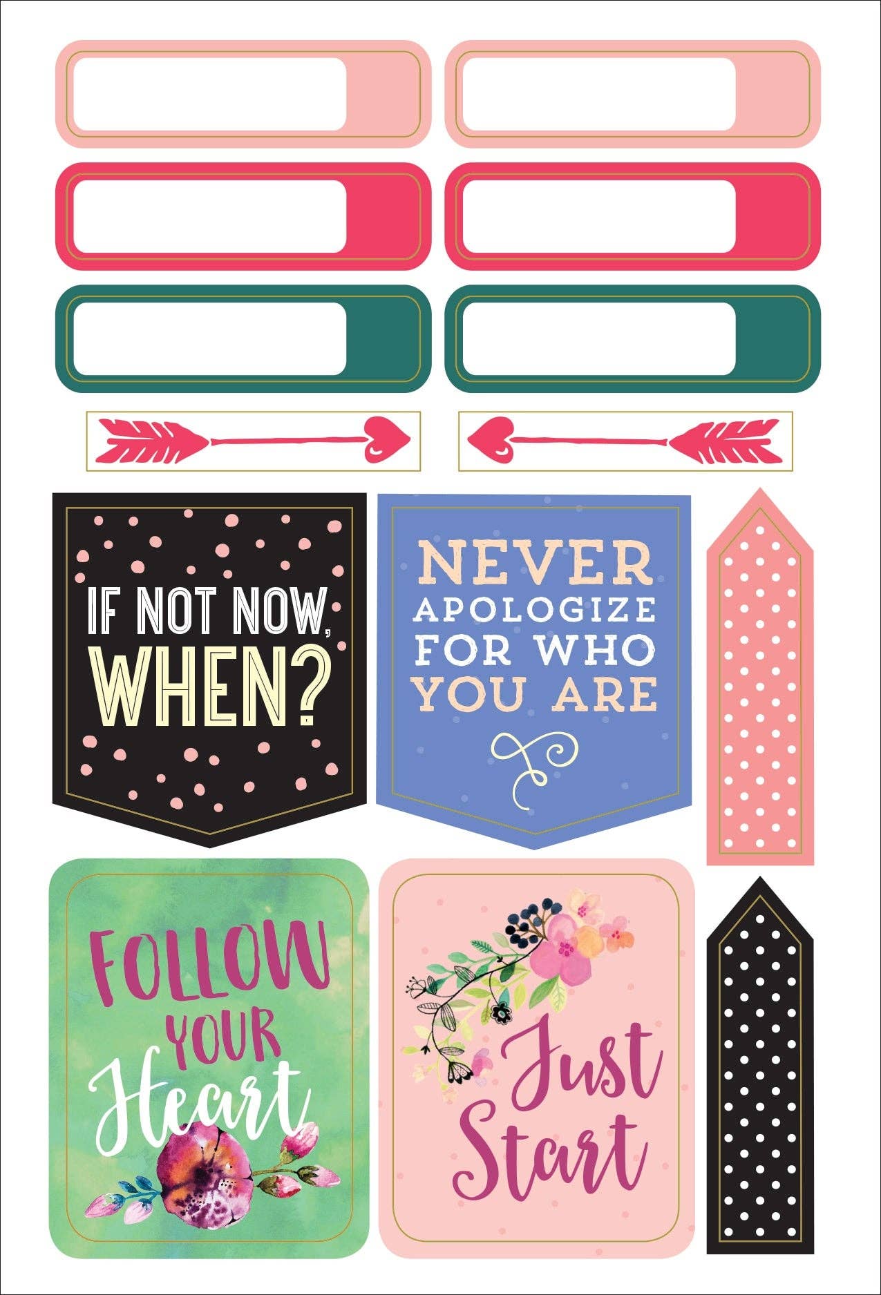 Peter Pauper Planner Stickers SHE BELIEVED SHE COULD Essentials