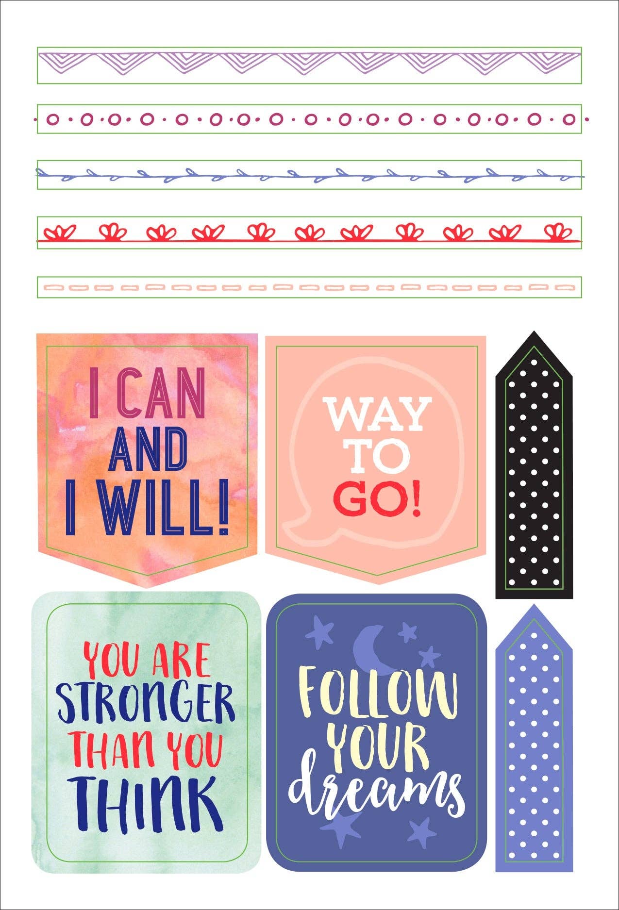 Peter Pauper Planner Stickers SHE BELIEVED SHE COULD Essentials