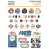 Simple Stories SAY CHEESE CLASSIC MOUSE DECORATIVE BRADS 31pc