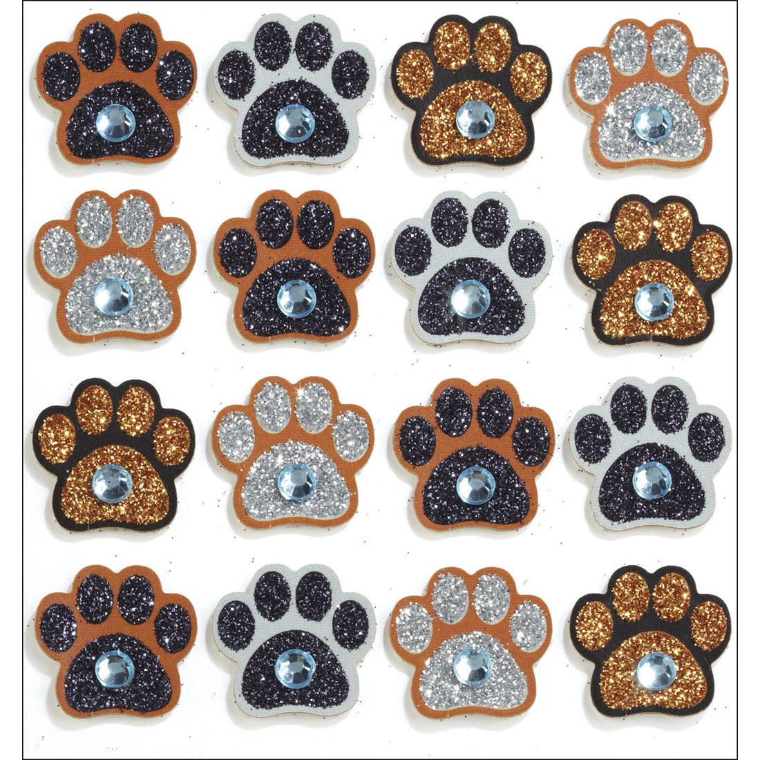Jolee’s Boutique PAW PRINT REPEAT Dimensional Stickers 16pc