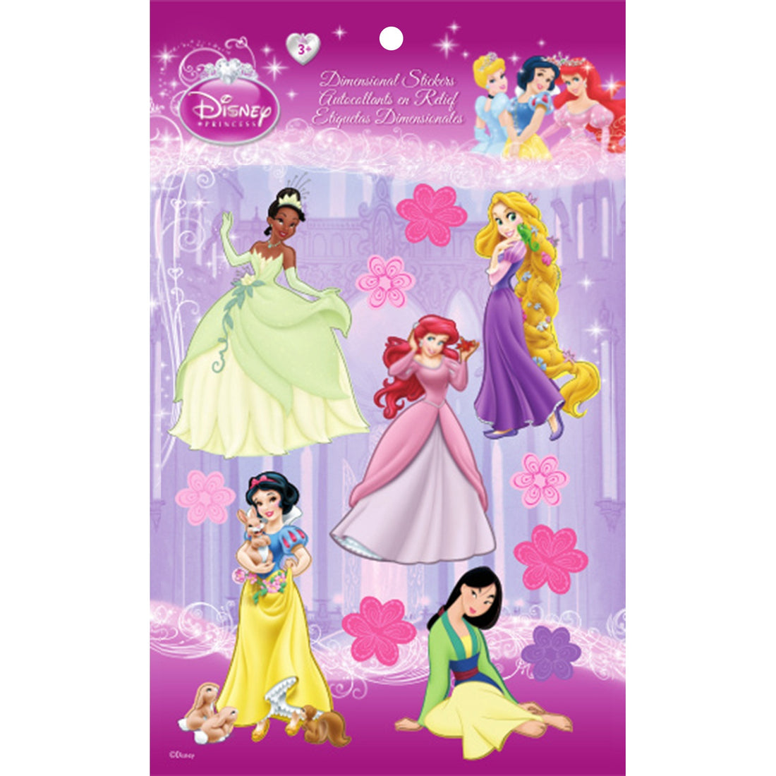 Disney Ek Success PRINCESS Dimensional Stickers 12pc