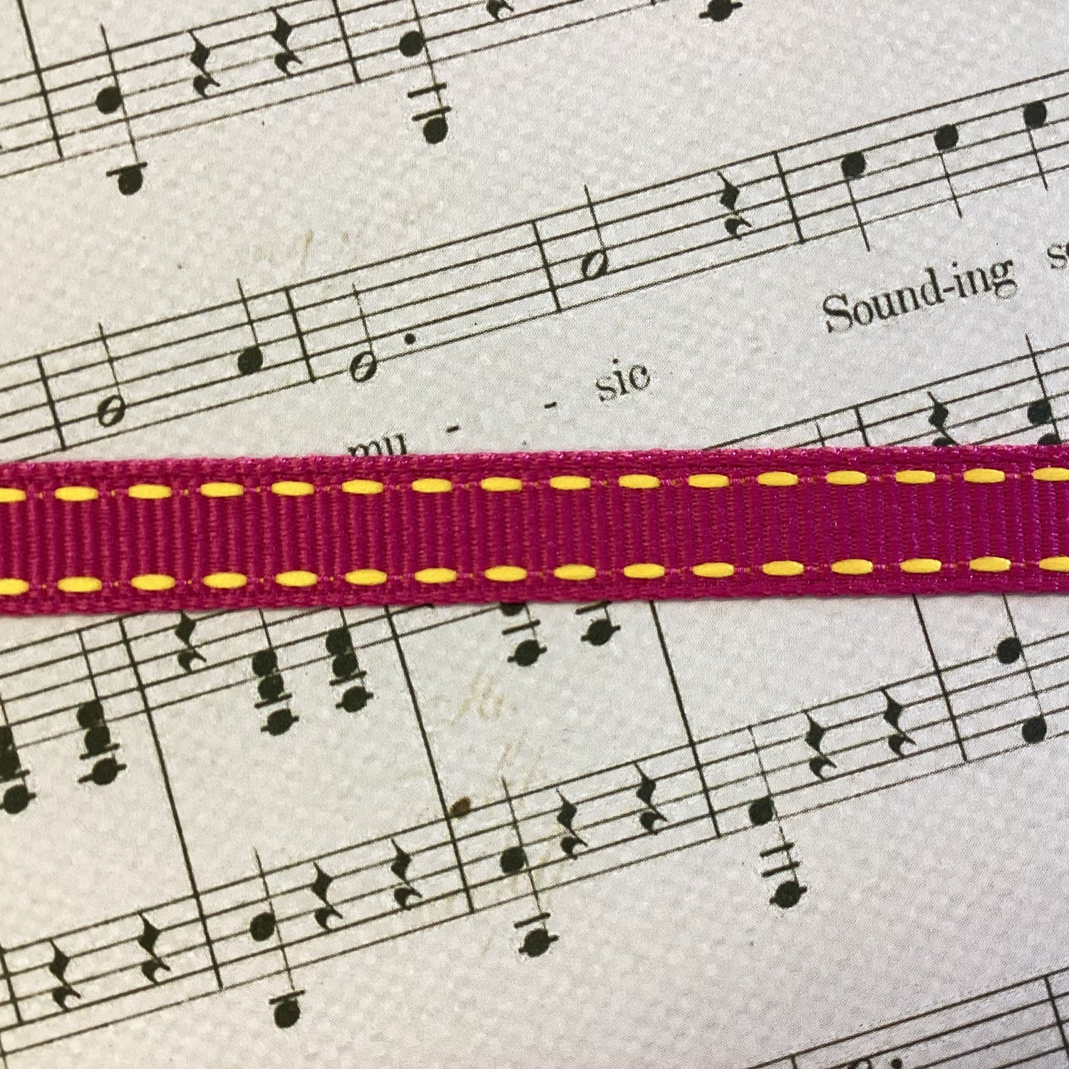 Creative Impressions 3/8” STITCHES RIBBON 1 yard yd