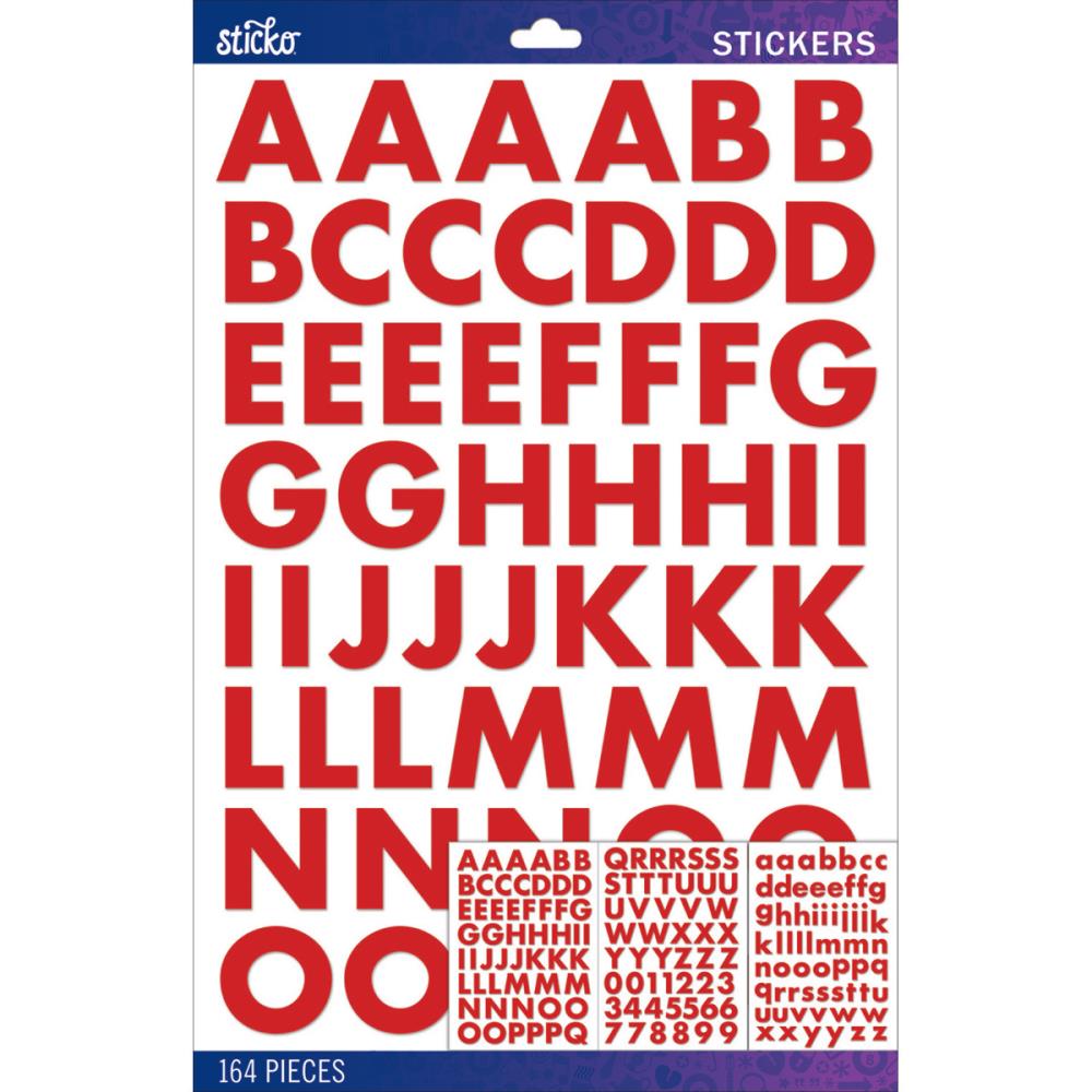 Sticko FUTURA BOLD LARGE Alphabet Stickers 164pc