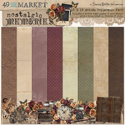 49 and Market NOSTALGIC MEMORIES 12X12 Solids Collection Pack