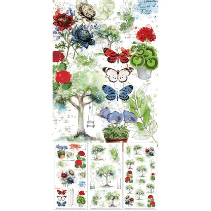 49 and Market SUMMER PORCH RUB-ON TRANSFERS 6”X12”