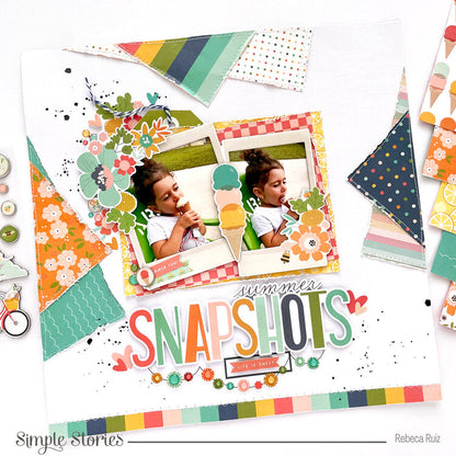 Simple Stories SUMMER SNAPSHOTS Chipboard Frames 6pc