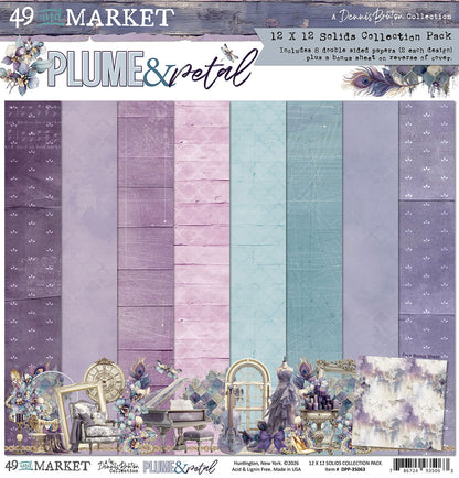 49 and Market PLUME &amp; PETAL 12”X12” Solids Collection Pack