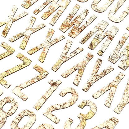 Thickers Abroad EVERYWHERE MAP Chipboard Letter Stickers