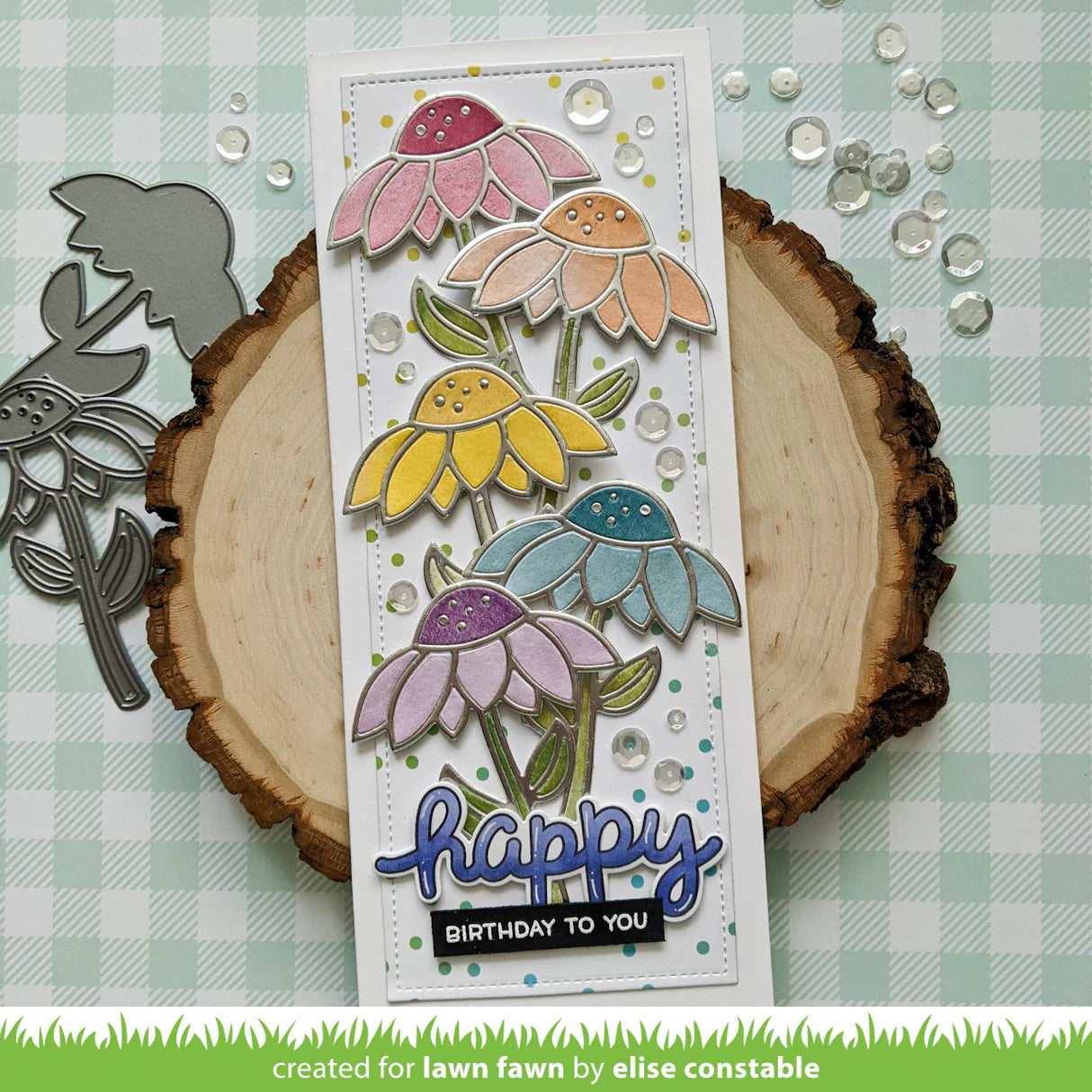 Lawn Cuts DELIGHTFUL DAISY Custom Craft Dies 2pc