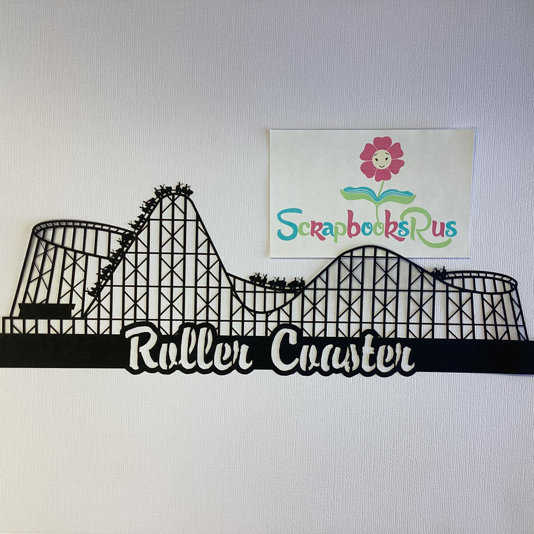 Laser Cuts ROLLER COASTER Amusement Park Black Diecut