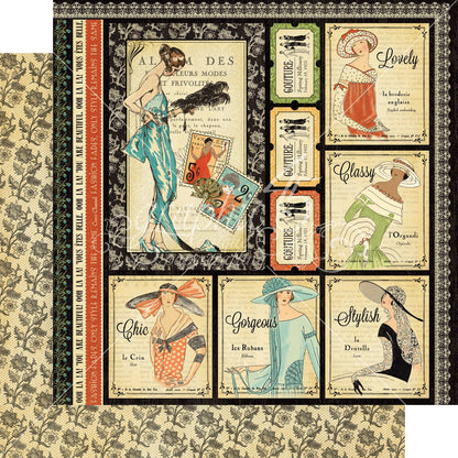 Graphic 45 COUTURE DELUXE COLLECTOR’S EDITION 12”X12” Scrapbook Set