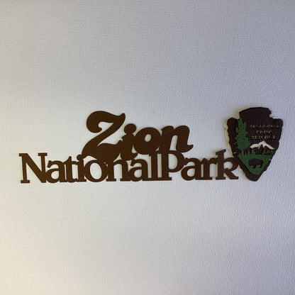 ZION NATIONAL PARK SPEARHEAD Travel Title Laser Cuts