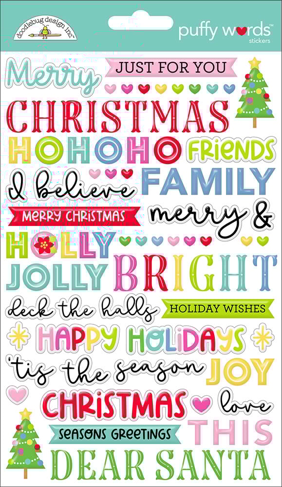 Doodlebug OH WHAT FUN Puffy Words Stickers