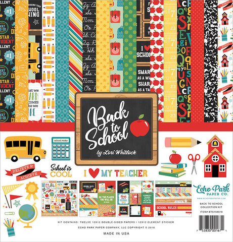 Echo Park BACK TO SCHOOL 12"X12" Scrapbook Collection Kit