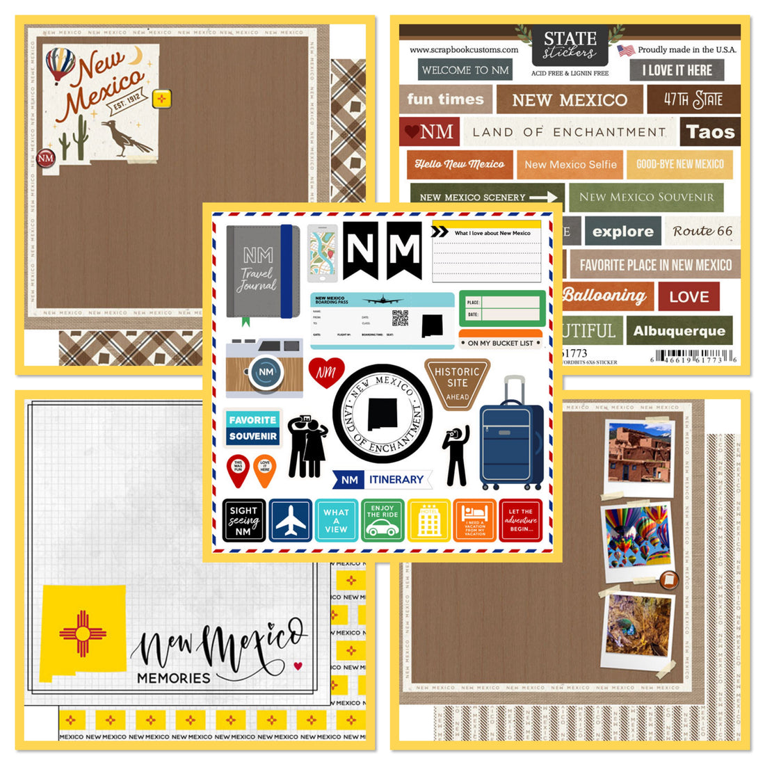 Scrapbooksrus NEW MEXICO 12”X12” Scrapbook Kit