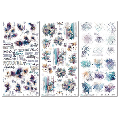 49 and Market PLUME &amp; PETAL Rib-On Transfer Set 3 Sheets
