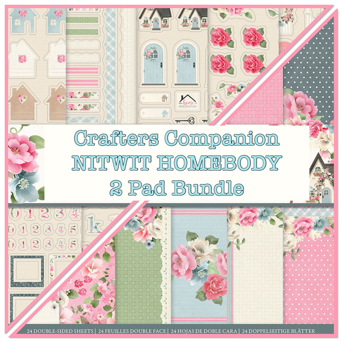 Crafters Companion NITWIT HOMEBODY 2 Pad Bundle 48 Sheets
