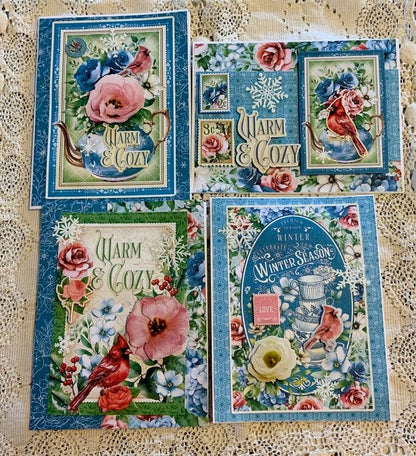 Graphic 45 SEASON TO CELEBRATE Calendar Ephemera Cards