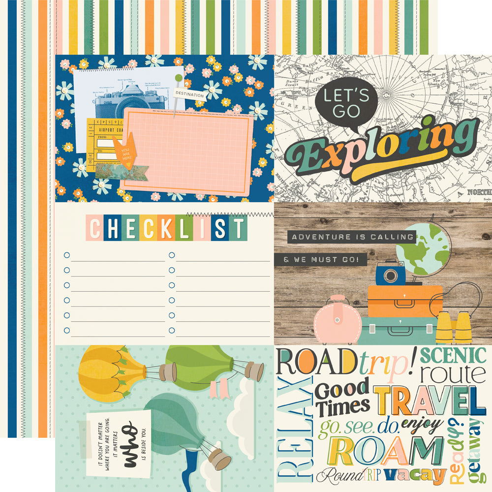 Simple Stories HAPPY TRAVELS 12”X12” Scrapbook Paper