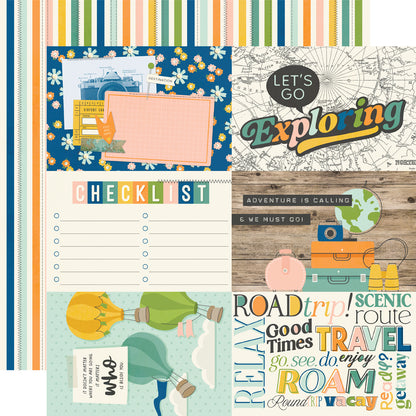 Simple Stories HAPPY TRAVELS 12”X12” Scrapbook Paper