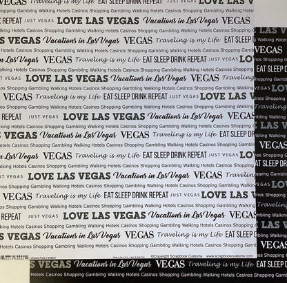 VEGAS PRIDE 2 12X12 Scrapbook Paper Scrapbook Customs