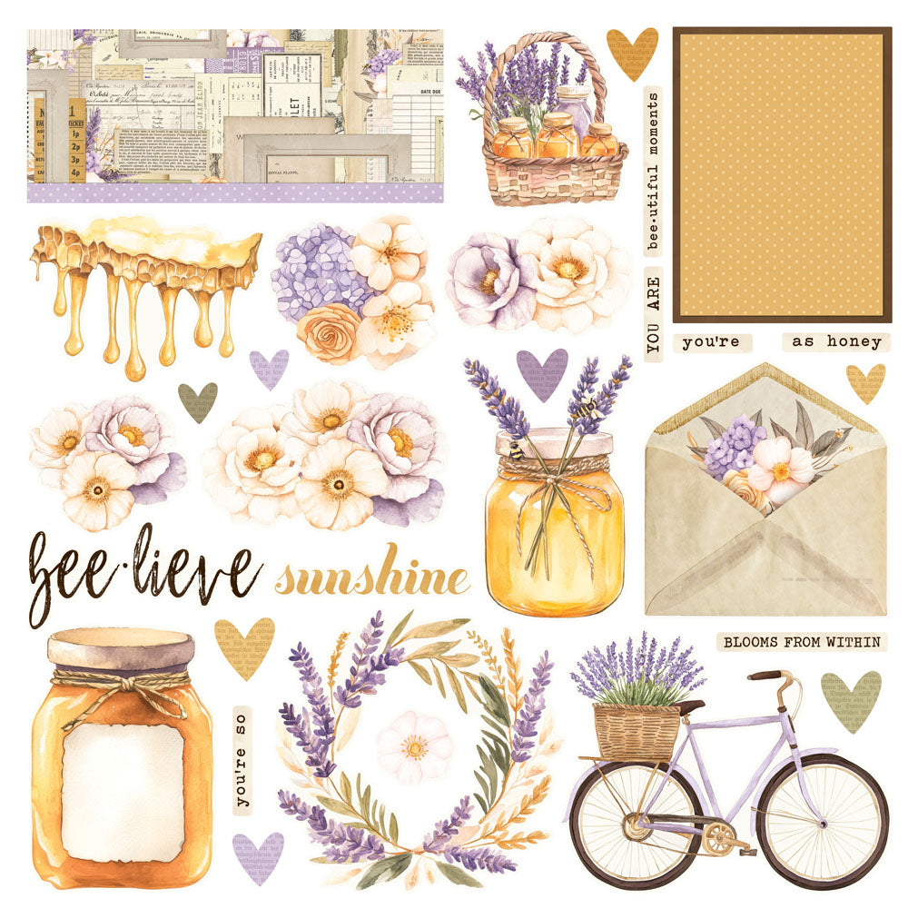 Simple Stories Simple Cards SIMPLE VINTAGE LAVENDER FIELDS Card Kit