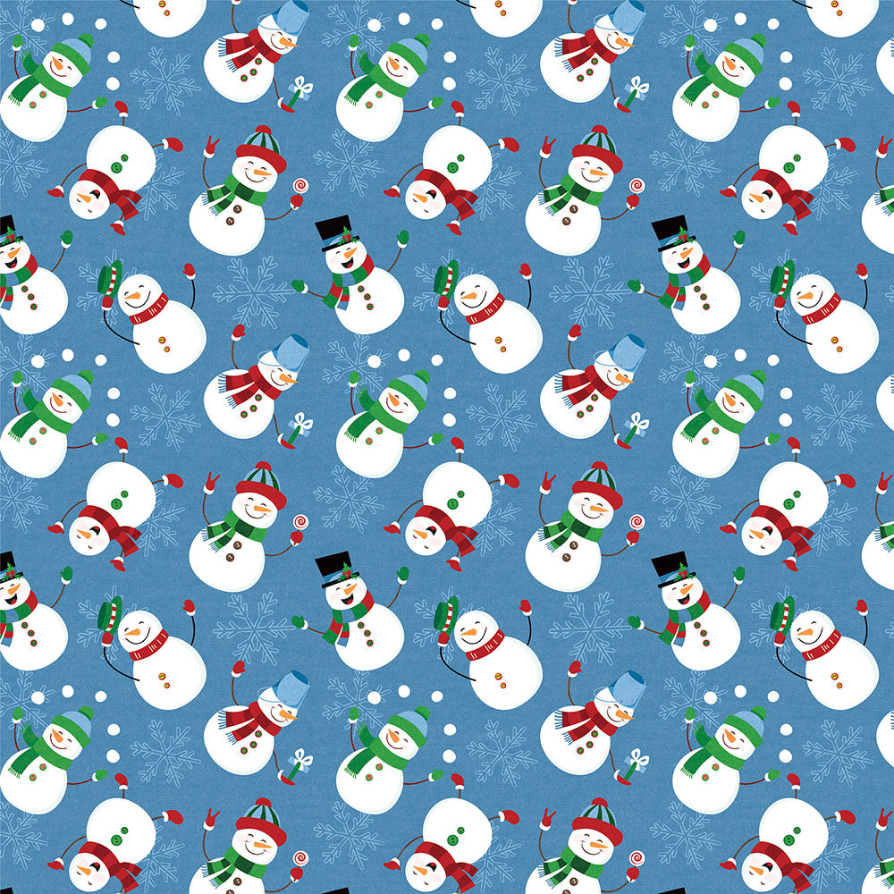 Photoplay Santa Please Stop Here FROSTY FUN 12X12 Scrapbook Paper