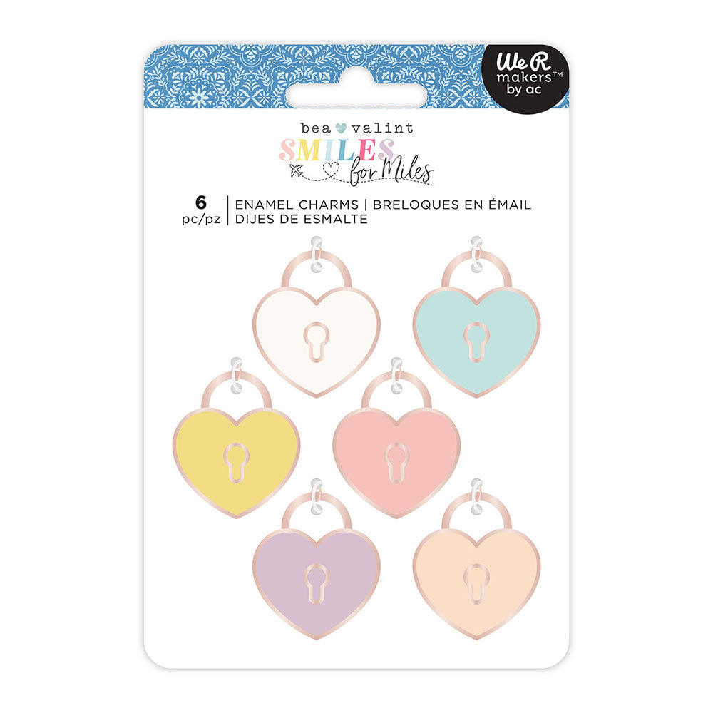 Bea Valint SMILES FOR MILES Enamel Charms 6pc
