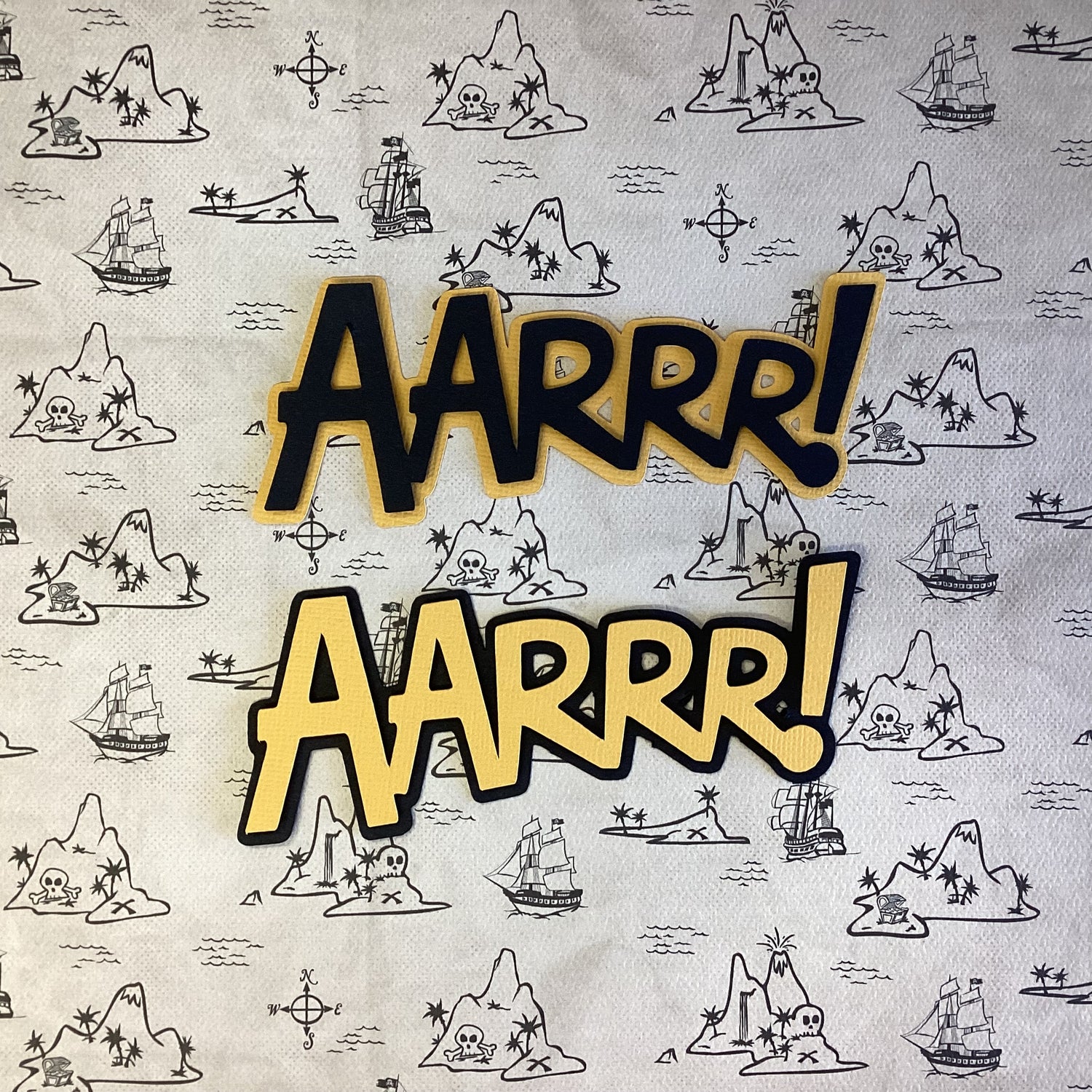 AARRR! Pirate Diecut 3D Scrapbook Die Cut Embellishment
